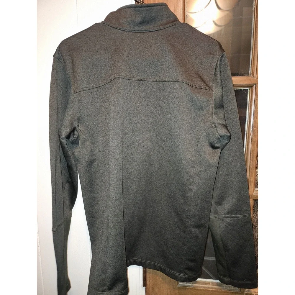 Mens North Face 1/4 Zip Fleece Pullover, Olive Green